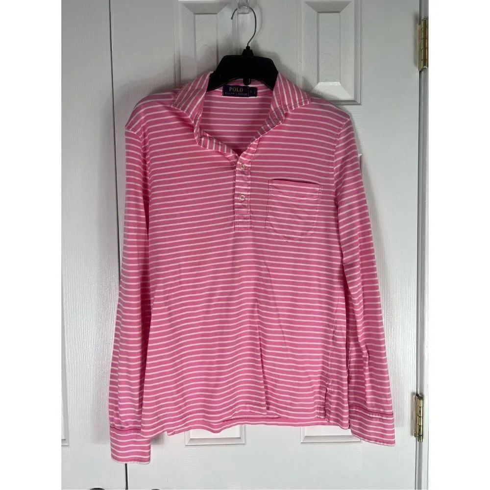 Polo Ralph Lauren Mens Pink White Shirt Size Small